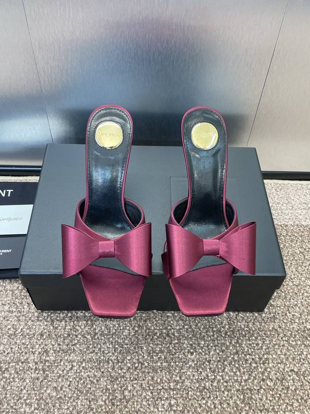 Factory P price P Saint Laurent Paris 2025 Spring and Summer New Bowknot High He
