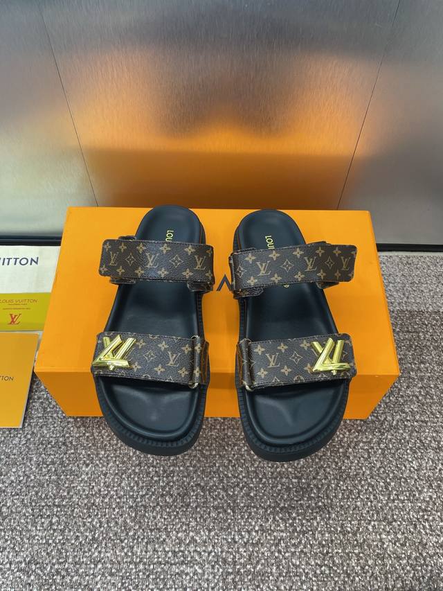 Factory P price P Louis Vuitto'2025 spring and summer new thick-soled Velcro cas