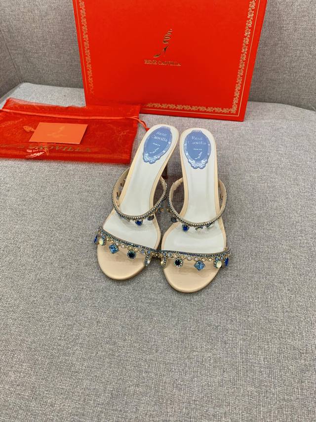 factory price P Ren* Caovill* new gem series sandals and slippers are full of fa