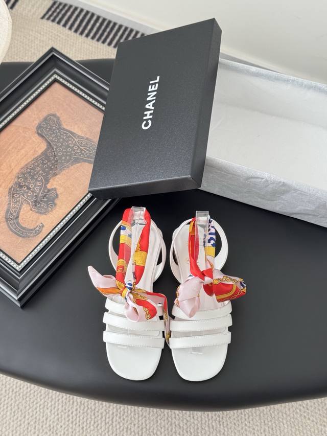 Chanel25K Early Spring Series Ribbon Sandals New models are on sale first Upper