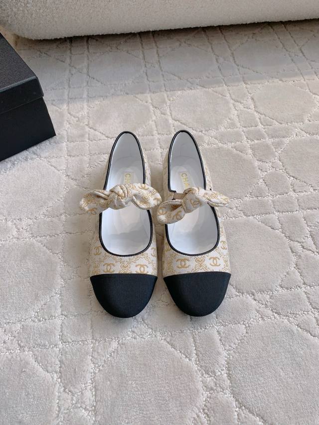 Factory price P Chane* new bow Mary Jane shoes Chanel high-end feeling This piec
