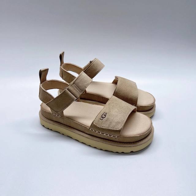 Ugg summer Venus series thick-soled sandals, adjustable, with Velcro strap desig