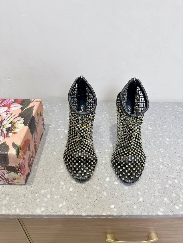Dolce & Gabbana 25Ss new spring and summer high-heeled rhinestone sandals The co
