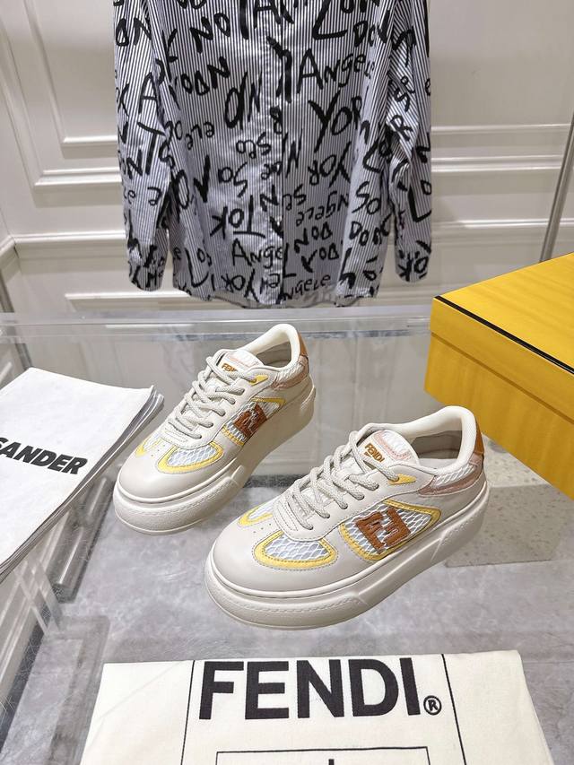 The factory top version of Fendi Match 2660 new thick-soled sports sneakers, a p