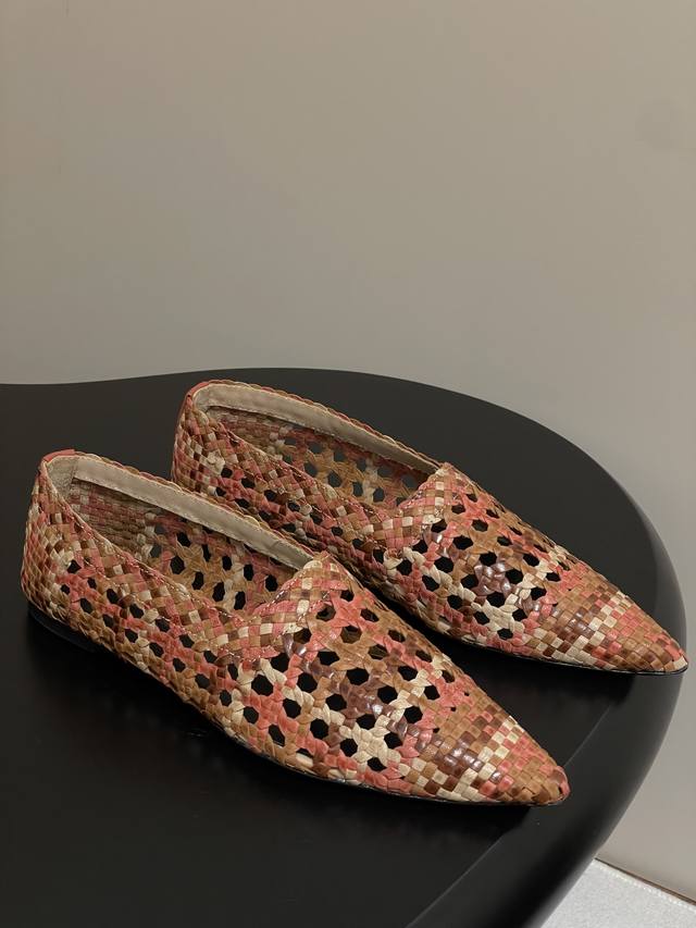 Explosive style Loro Piana Lp S new spring and summer cowhide hand-woven hollow