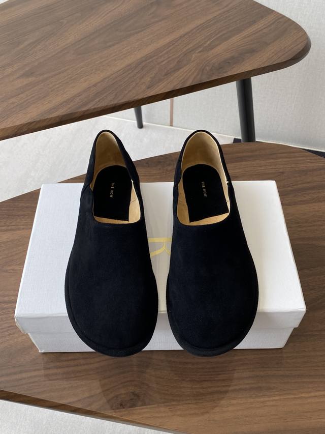 The Row 25Ss Spring and Summer new minimalist loafers suede shoes This is an imp