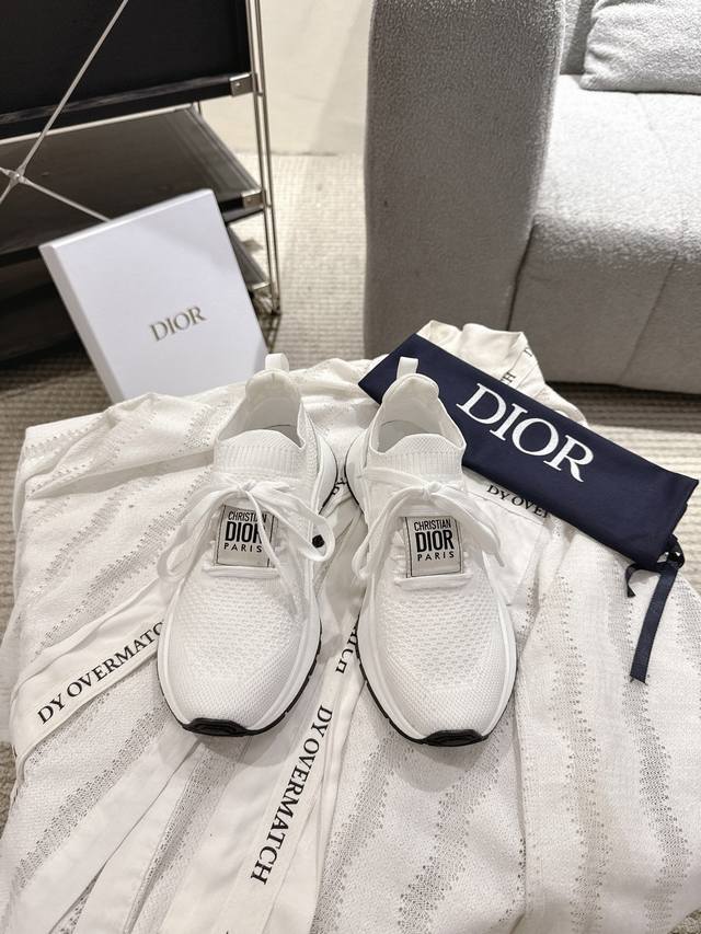 Dior Chrono25Run'N Dior sneakers mesh casual shoes flying knit socks shoes Simpl