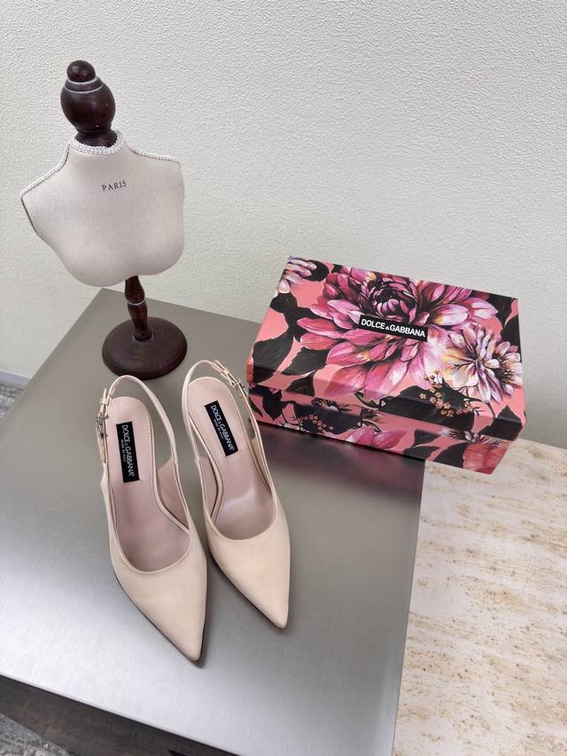 Metal high heels with slingback high heels for women Apricot The moment you put