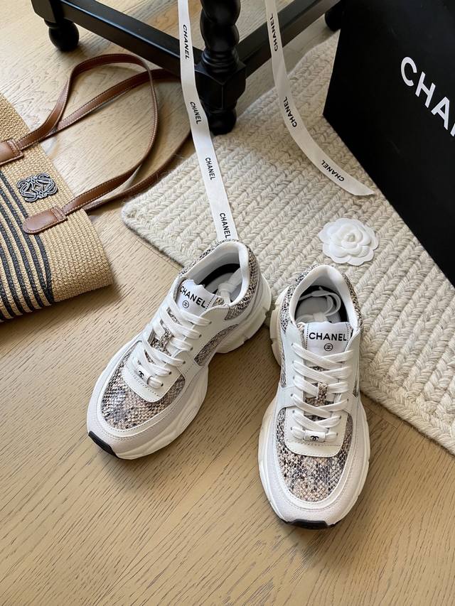 Chanel 25C new spring and summer thick-soled casual sports shoes! Top version! F