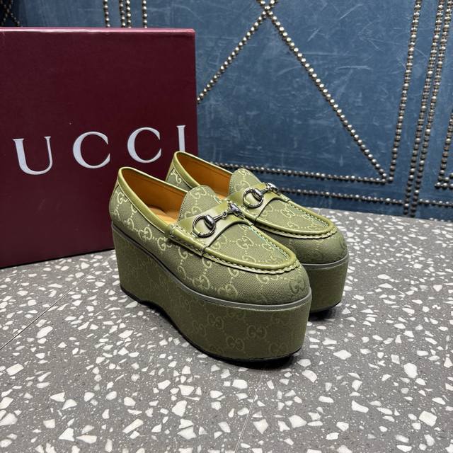 Gucci's latest hit high-heeled series wedge-heeled platform shoes - sold simulta