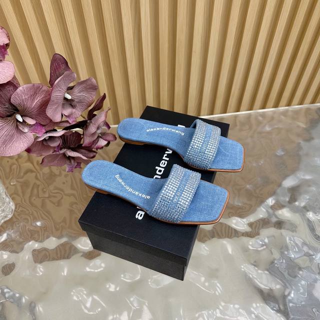 A*Lexander~ Wang Alexander King 2025S early spring latest hit slippers series, m