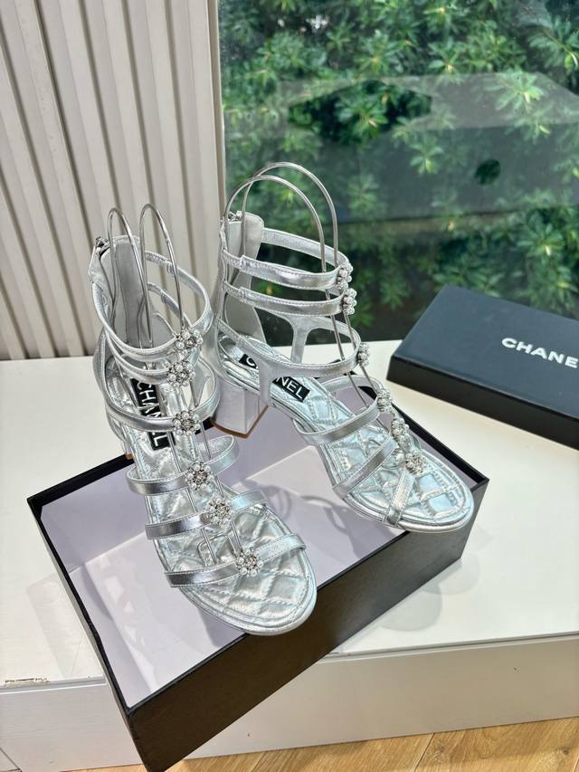 G391 WYSIWYG Shopping-level Chanel*25S early spring hot-selling pearl sandals A
