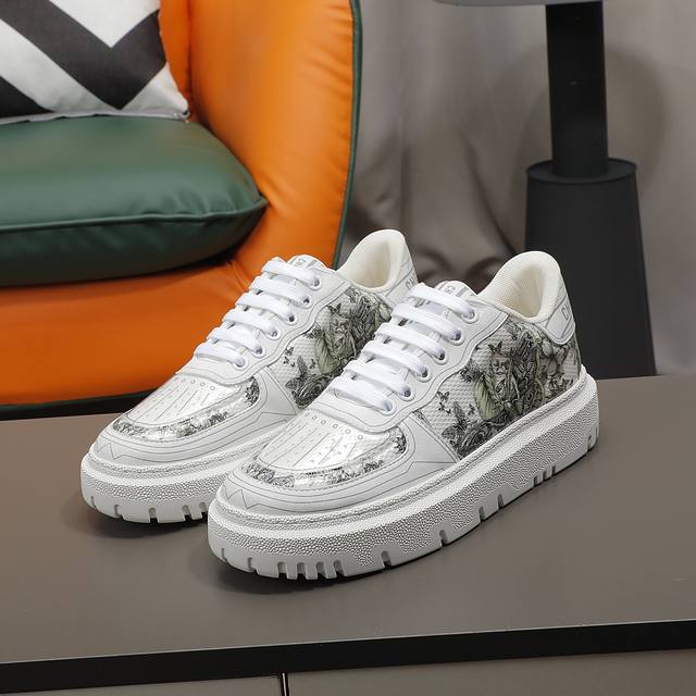 Price: Dior's new casual white shoes, original mold, fabric: transparent film 3D