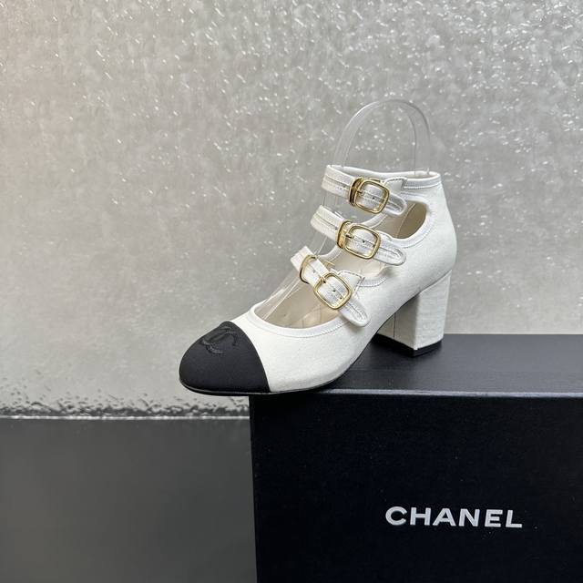 Chanel Chanel 25C Spring and Summer New Three-Strap Mary Jane High Heel Single S