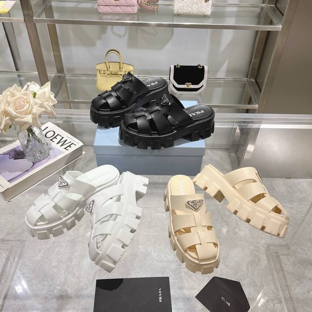 2025 latest model 35-41 Prada2025 slippers are the first shoes of the spring! Pr