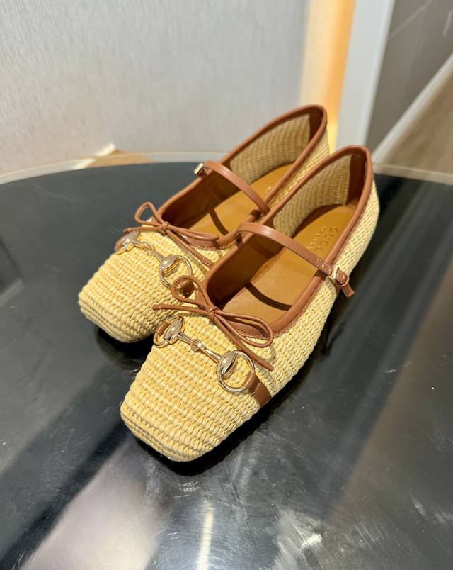 Gucc 2025 Early Fall 25 Series New Flat Ballet Shoes Horsebit New Small Square T