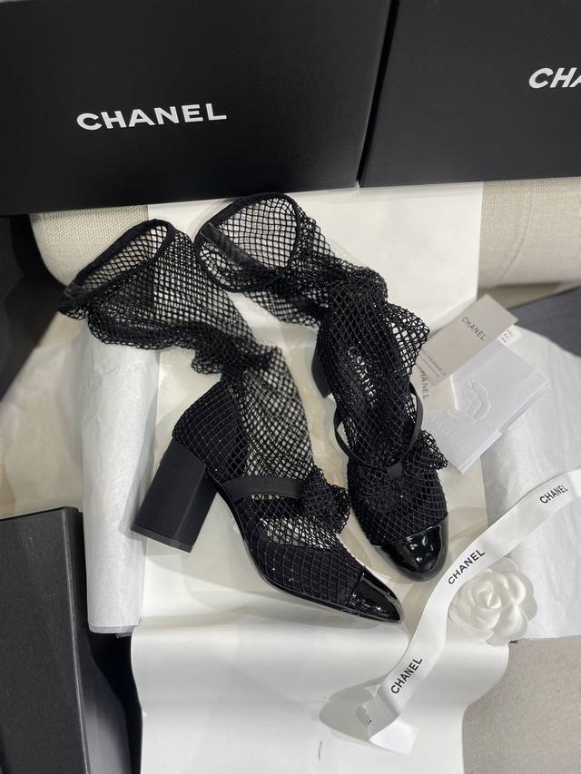 New Black Diamond-High Heels Chane* Xiaoxiang 23P Autumn and Winter Double C Pea
