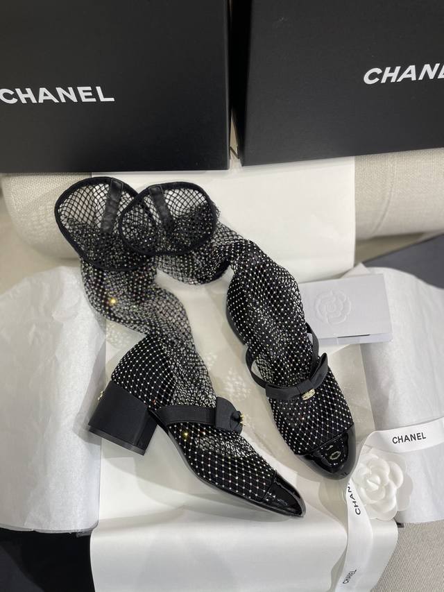 New Black Diamond-Short Heel High Tube Chane* Xiaoxiang 23P Autumn and Winter Do