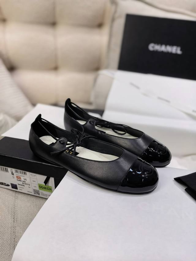New Chane* Coco 2025 new sheepskin straps flat ballet shoes Mary Jane women's sh