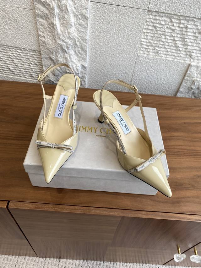 Top version: Jimmy Choo Jimmy Choo 25Ss New Summer Camila 65 Series Pointed Slin
