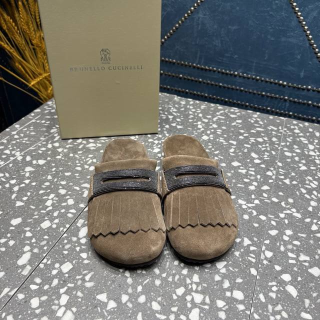 Brunell* Cucinell* new slippers Upper: cowhide, Lining: sheepskin Outsole: foam