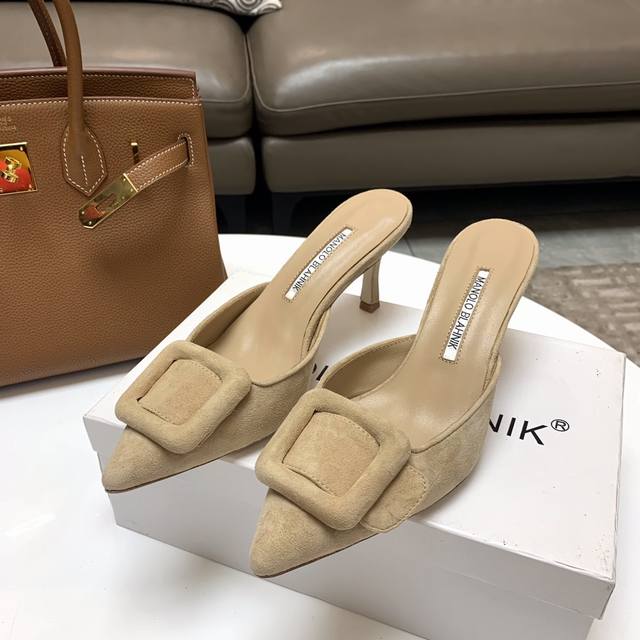 Manolo Blahnik summer new style, mysterious temptation imported sheepskin fabric