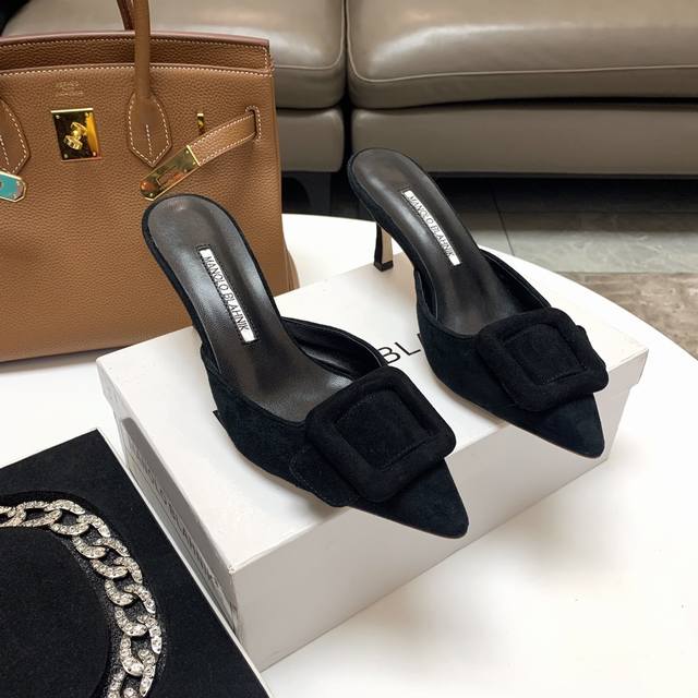 Manolo Blahnik summer new style, mysterious temptation imported sheepskin fabric
