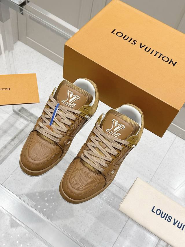 Top version: Couples' model Lv Louis Vuitton L's Trainer series couples' casual