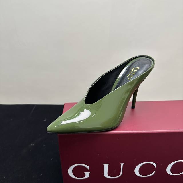 Gucci Gucci classic fashion candy color high heel stiletto slippers half slipper