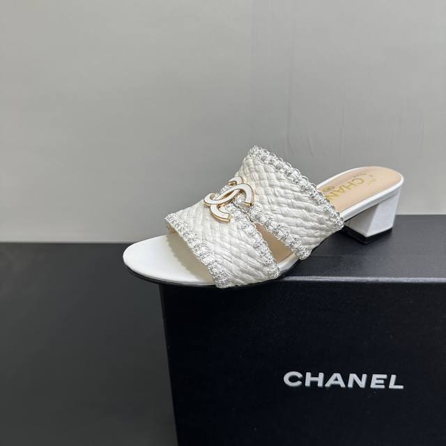 Chanel 25P most beautiful woven ballet shoes raffia double C thick heel medium h