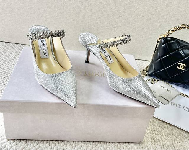 Purchasing version Jimmy Choo Jimmy Choo Jc new crystal diamond buckle high heel