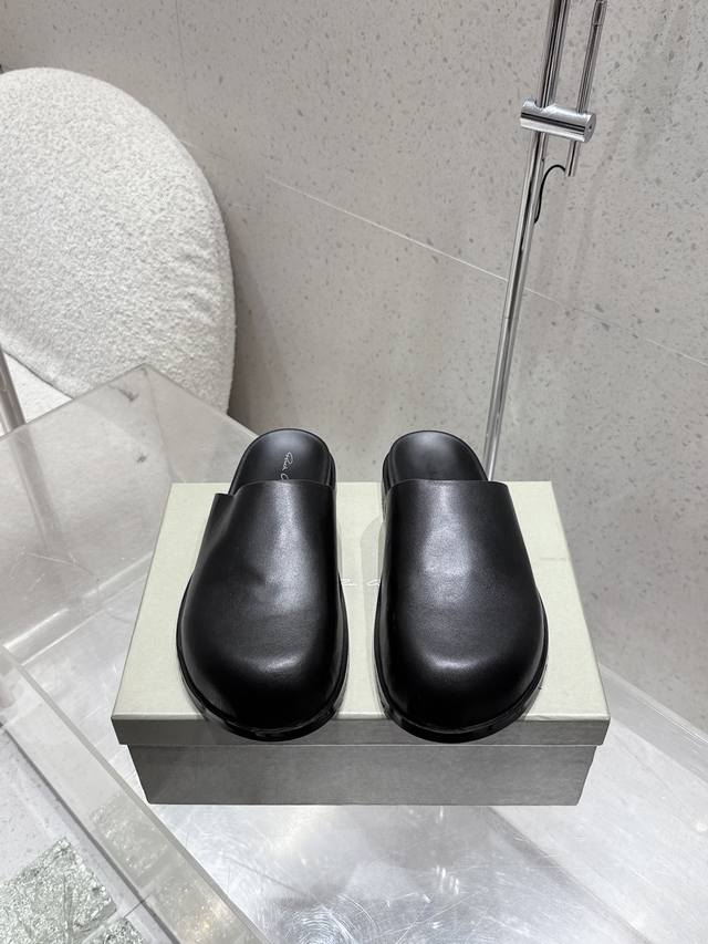 Rick Owens 2025Ss Couple's Birkenstock Slippers Closed Toe Mules Sandals Materia