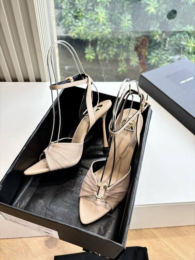 G988 What you see is what you get Saint Lauren*Ysl classic large logo flat sanda