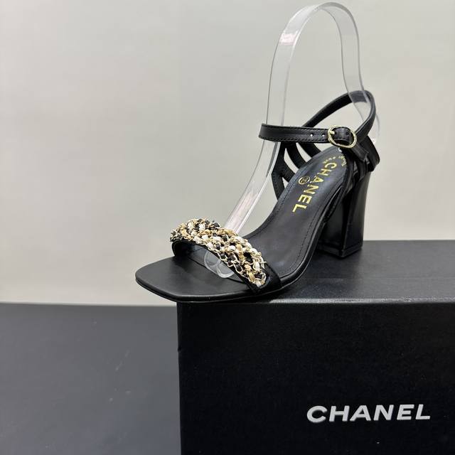 2025Ss Chanel's small style Chanel thick-heeled sandals are both fashionable and