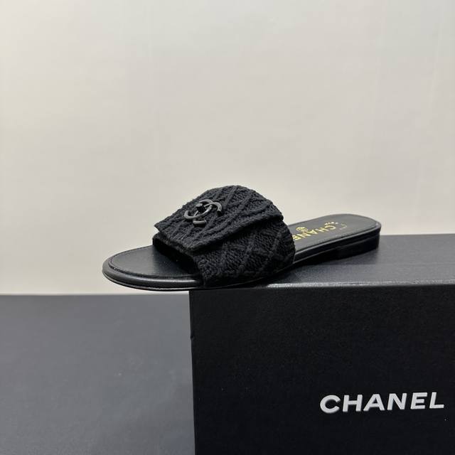 Chanel Chanel's new woolen woven slippers for early spring are a must-have item