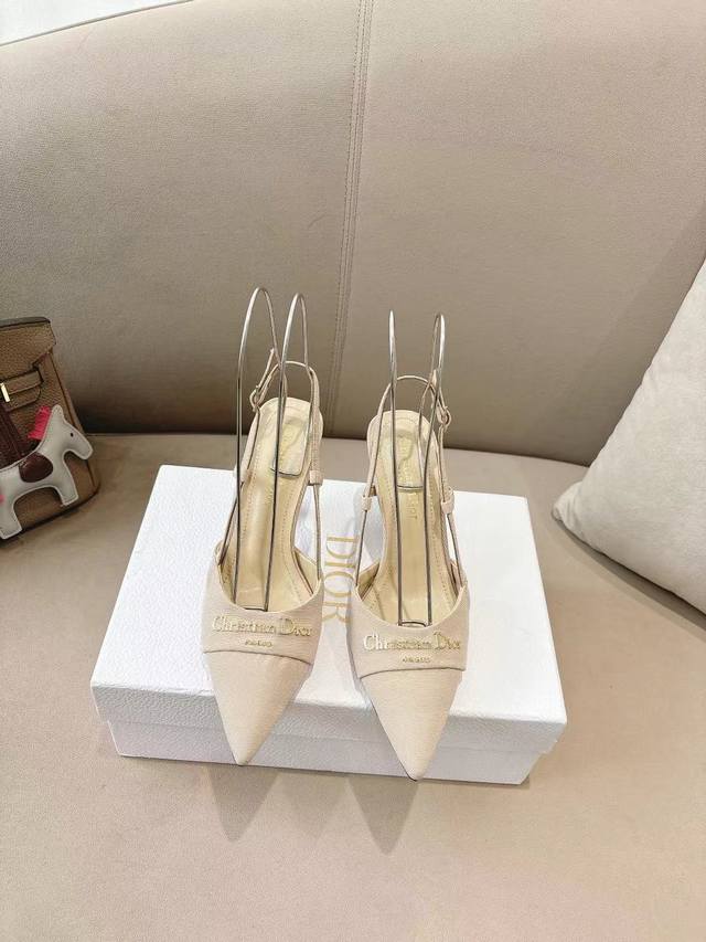 Dior 2025 Spring and Summer New Products Stamped Letter Logo Single Shoes Sandal