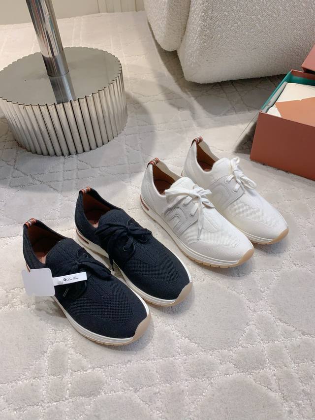 Factory Price P Couples' Style Loro Pian* Lp New Knitted Sports Shoes Simple and
