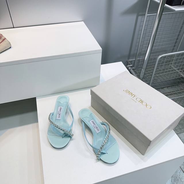 High quality factory! Top quality Jimmy Choo 25 Spring/Summer silk crystal diamo