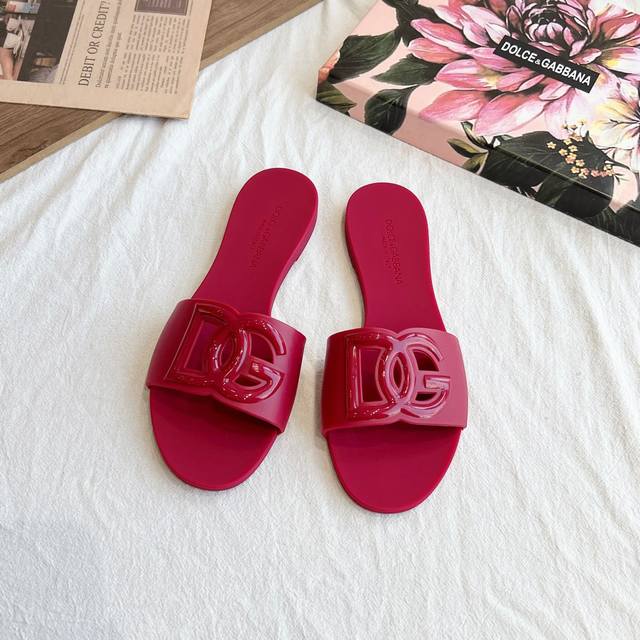 New Arrival - Exclusive Dg 1:1 replica New 3D Logo flat slippers Perfect details