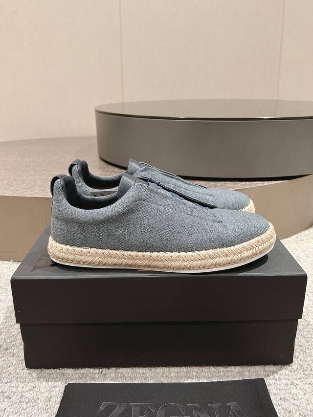 Factory P. Zegna Zegna Ss new summer new product casual luxury hemp rope sole on