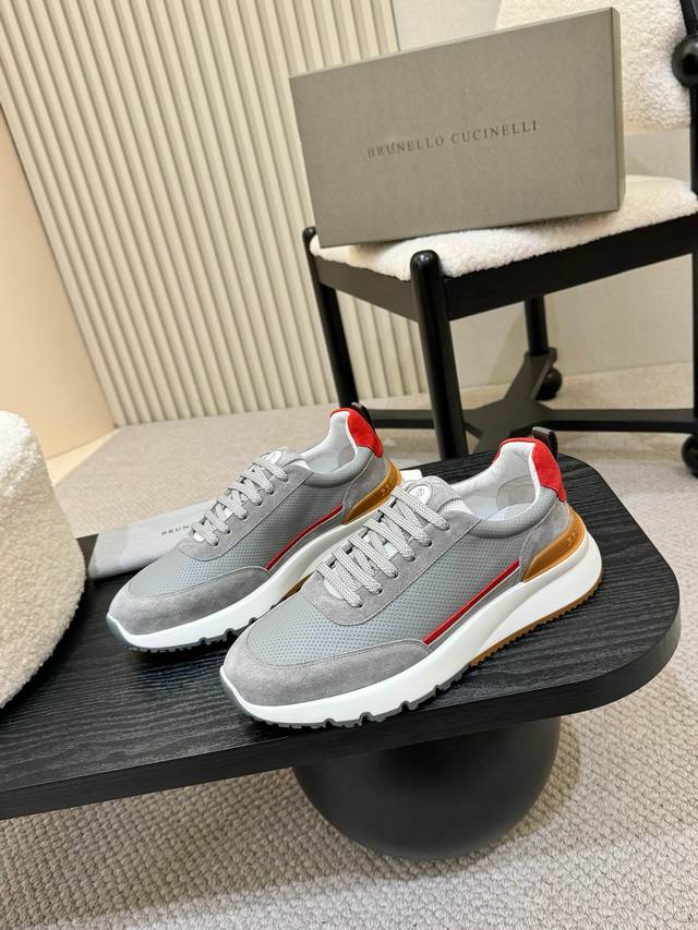 Factory. Brunello Cucinelli, 2025Ss new casual sneakers shipped. Bc New material