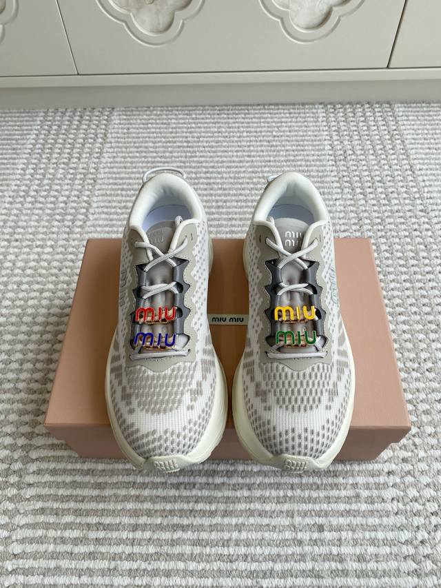 Accessories +20 Miumiu 2025 latest American thick-soled daddy shoes sneakers~ Po