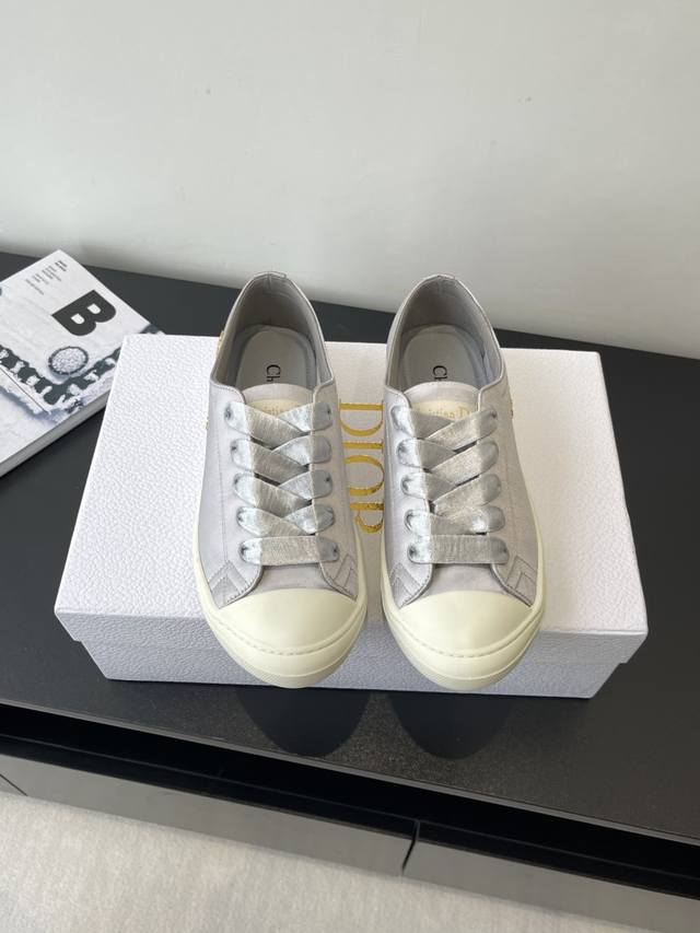 Dior's new Lucky satin casual sneakers. Dior designers really understand girls'