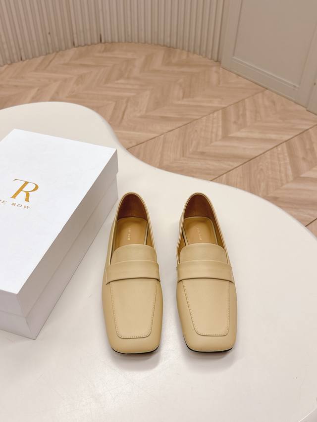 The Row 25Ss Spring and Summer new minimalist loafers, small leather shoes, sing