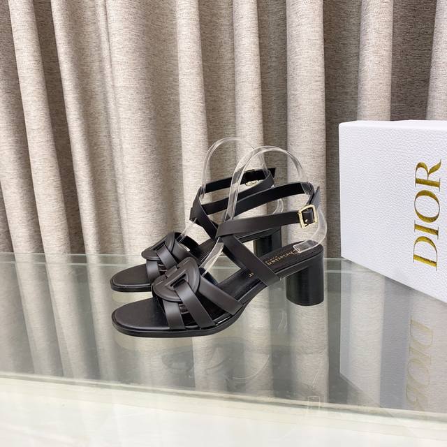 Dior 2025 Spring and Summer New D-Club Jelly Color Hollow Layered Cross Strap Hi
