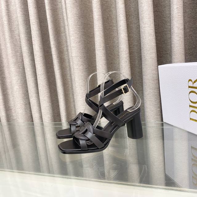 Dior 2025 Spring and Summer New D-Club Jelly Color Hollow Layered Cross Strap Hi