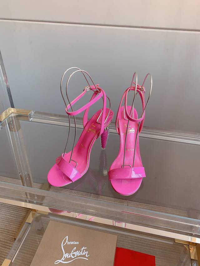 Factory price P Christian Loubouti* Classic lipstick heel high heel sandals The
