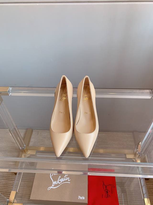 Factory Price P Christian Loubouti* New red-soled high heels with flower heel de