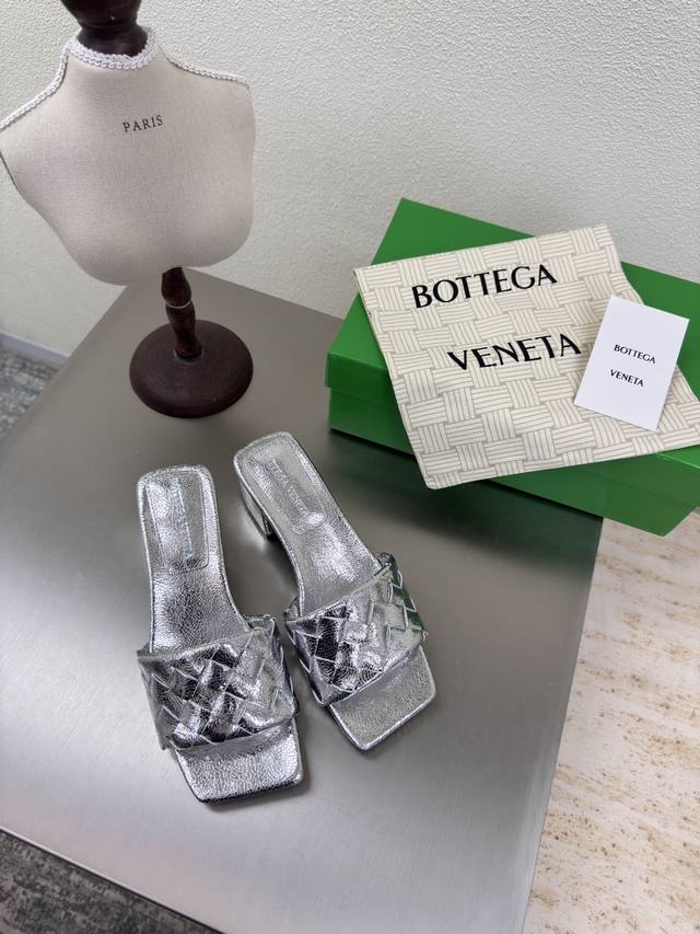 Bv Parco Mule square mid-heel ladies' Muller slippers series Heel height 4.5Cm O