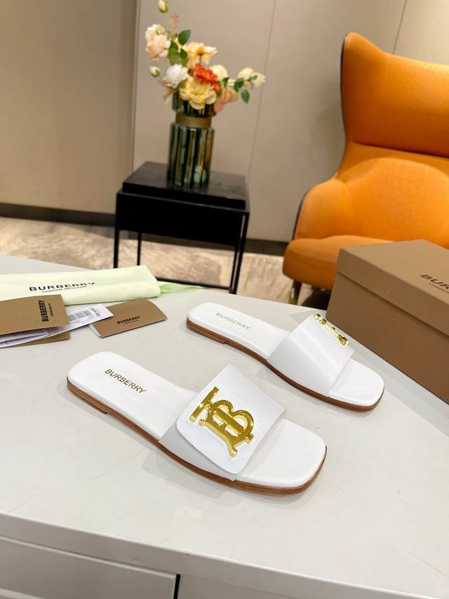 Leather sole, rubber sole P290, Burberry launched a new summer slipper, made of